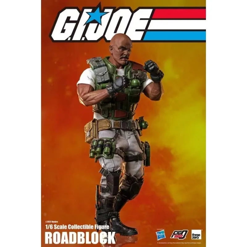Original Hasbro Threezero FigZero G.I. Joe Series 1/6 ROADBLOCK Action Toy Figure Mode Collection