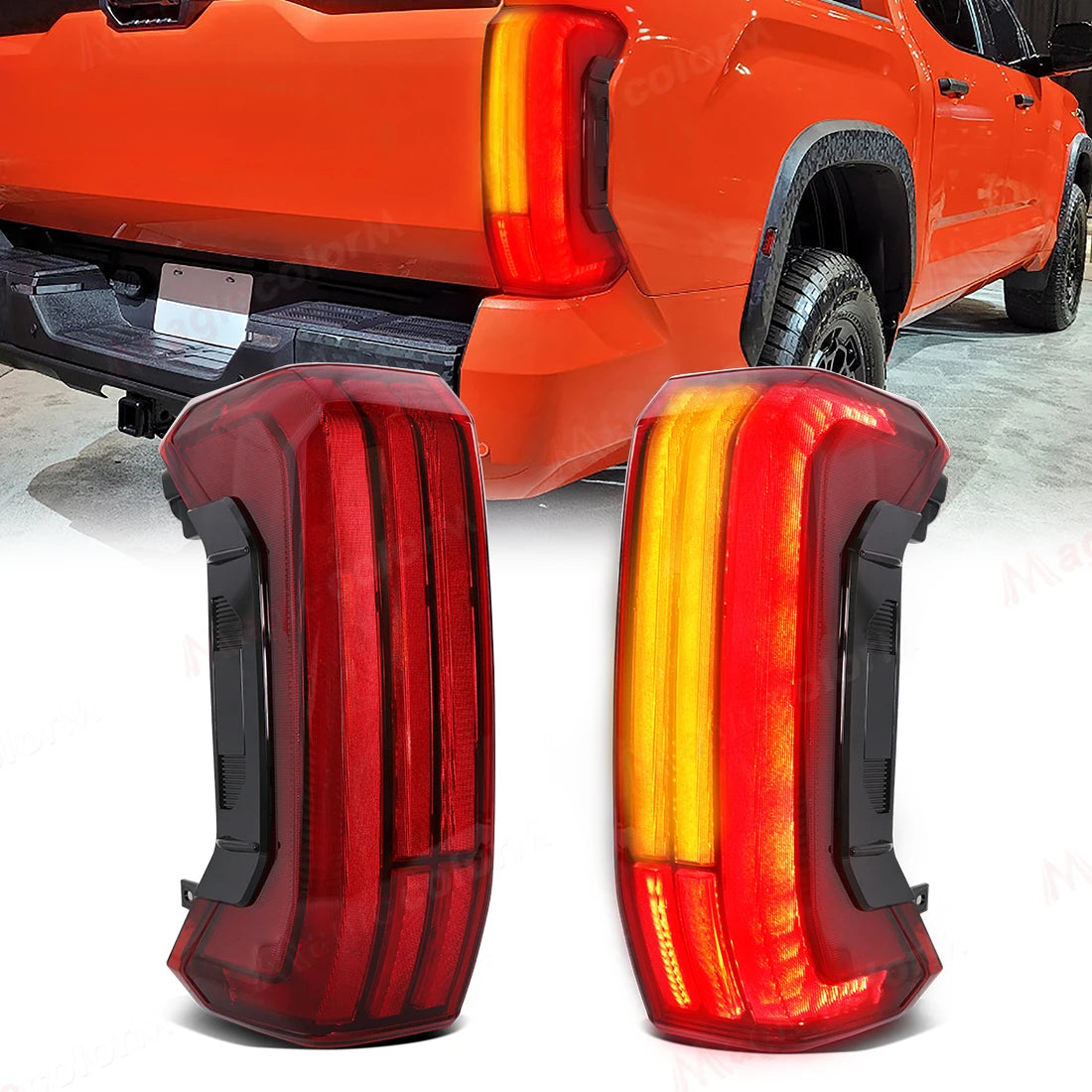 Pair Of Car Tail Light Assembly For Toyota Tundra 2022 2023 2024 US Version Rear Driving Warning Brake Turn Signal Tail Lamps