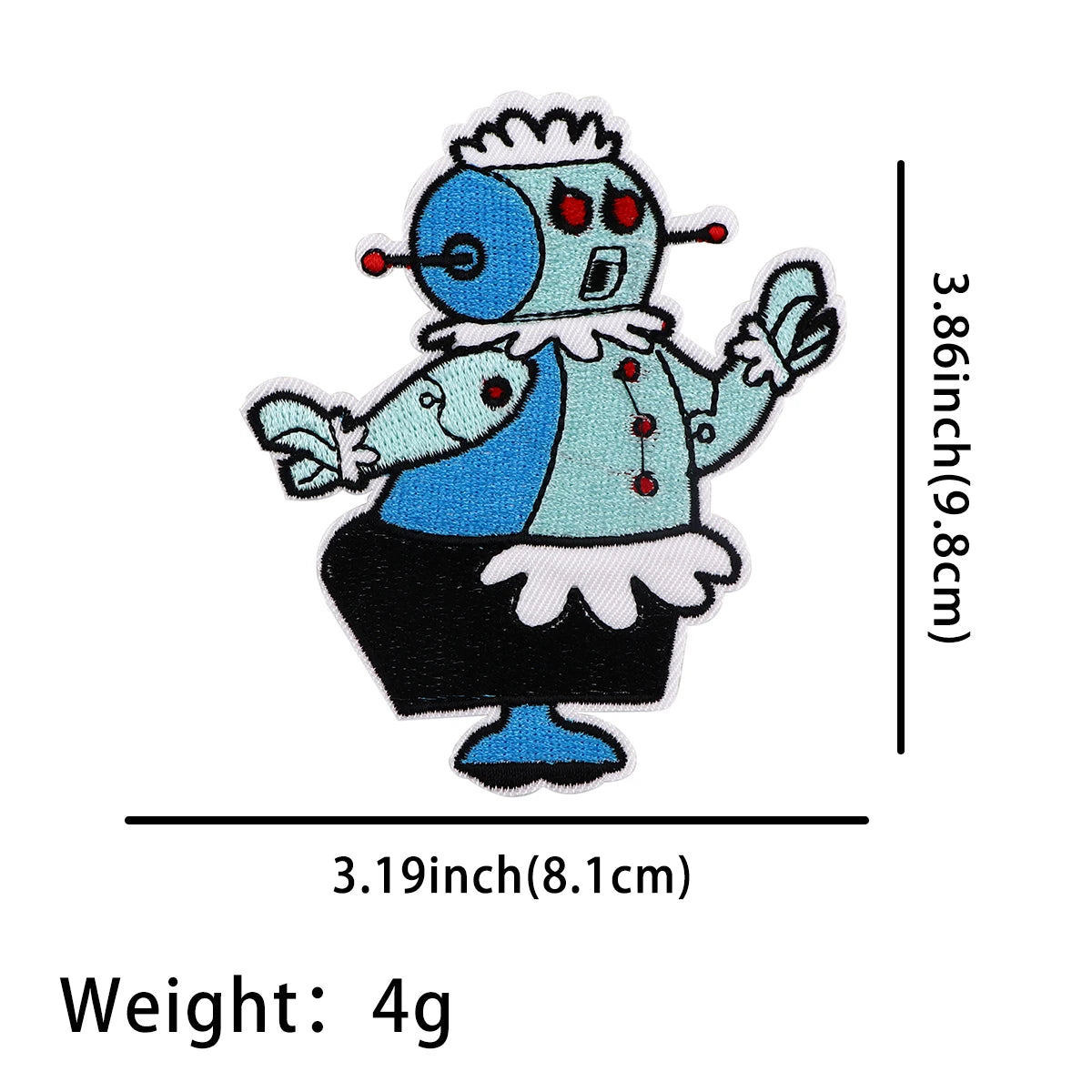 Cartoon Robot Iron On Patch Clothes Patch For Clothing Cute Embroidered Patch Garment Apparel Accessories Sewing Stickers