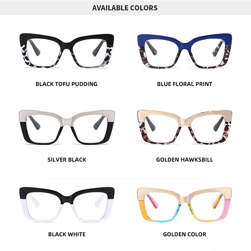 JNPCXI Square Colorful Women Glasses Frame Fashion Polygon Clear Anti Blue Light Eyewear Men Optical Rainbow Frame