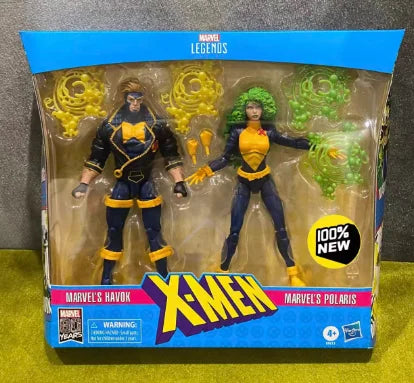 Original Hasbro Marvel Legends Series X-MAN HAVOK & POLARIS Anime Figure Toy Model Collection
