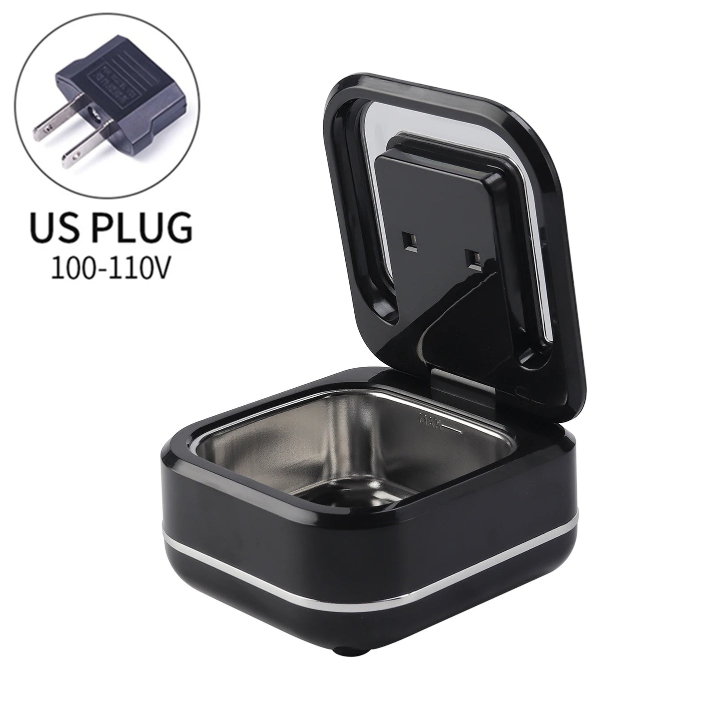 180ml Ultrasonic Cleaner UV Sterilization Ultrasound Dental Assistant Denture Washing Machine For False Teeth Aligner Retainer