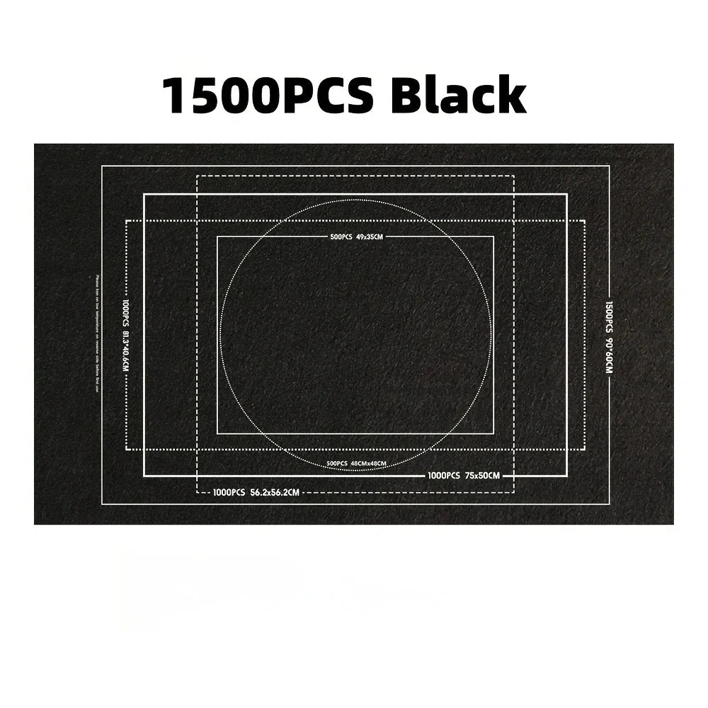 suit for 500 1000 1500 Pieces Portable Multifunctional Pad Black Mat Gray Mat Storage for high difficulty puzzle can roll up