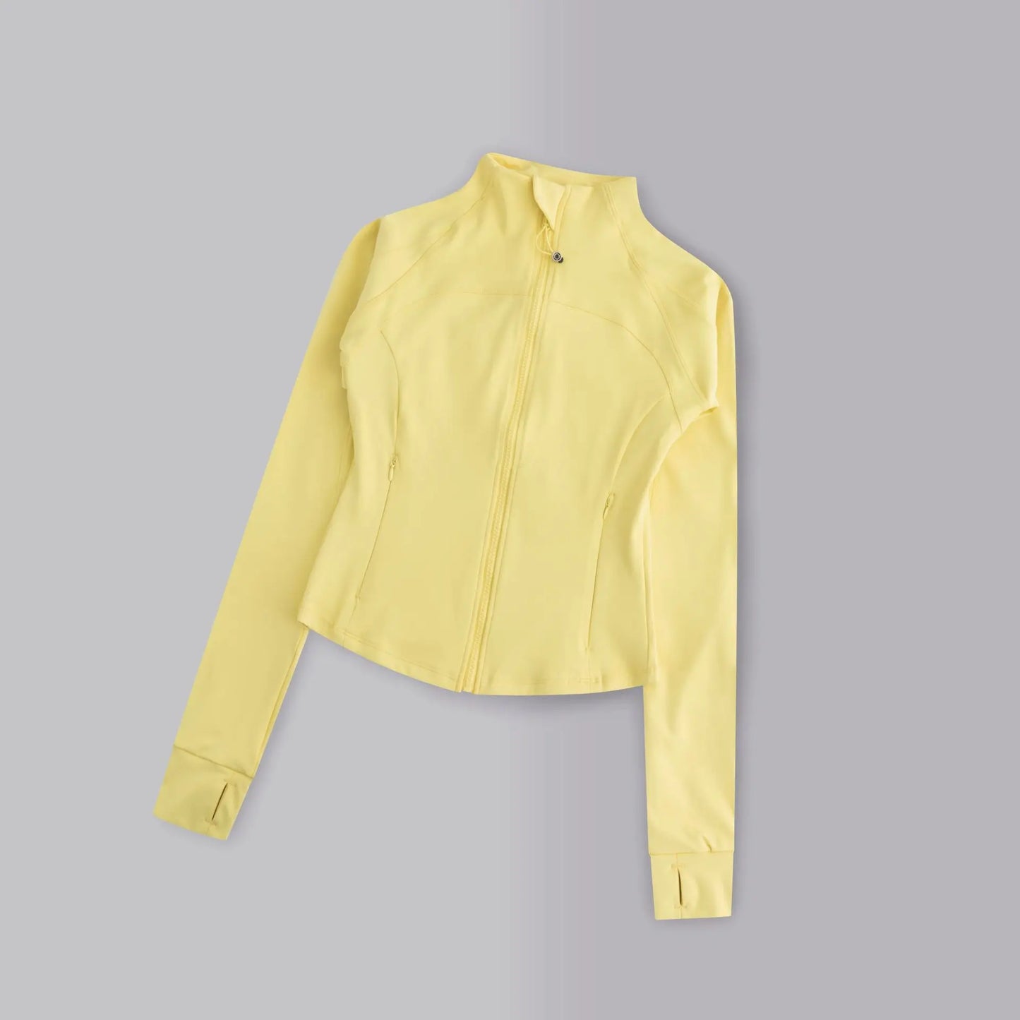 Women's Sports Yoga Jacket, High-Elasticity Zip-Up Long-Sleeve Crop Top, Suitable for Fitness and Workouts 。