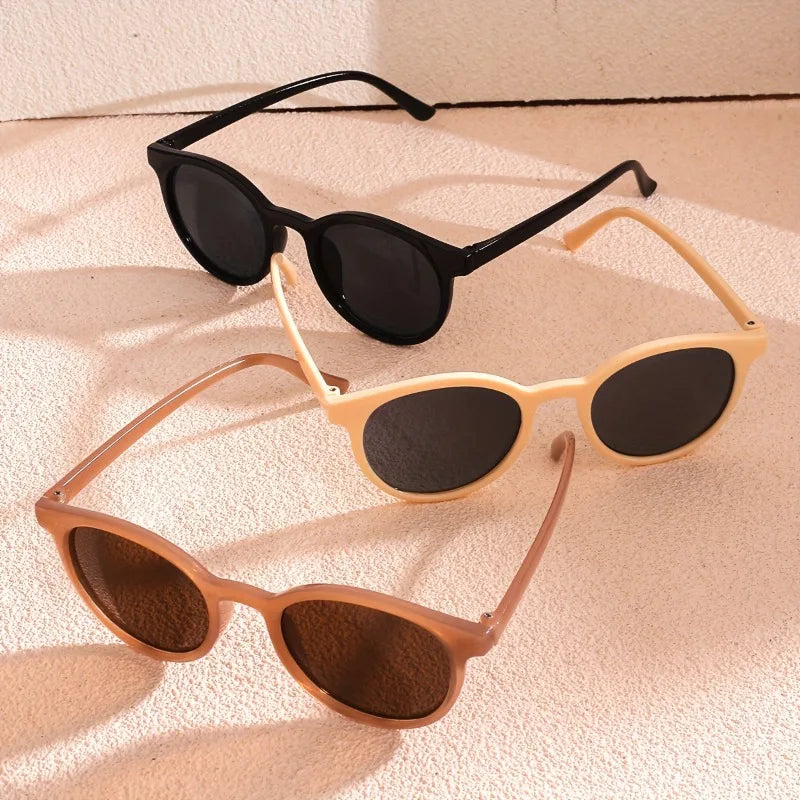 3 Sets of Small Round Framed Women's Fashionable Glasses for Daily Trends Parties Holiday Gatherings Decorative Glasses