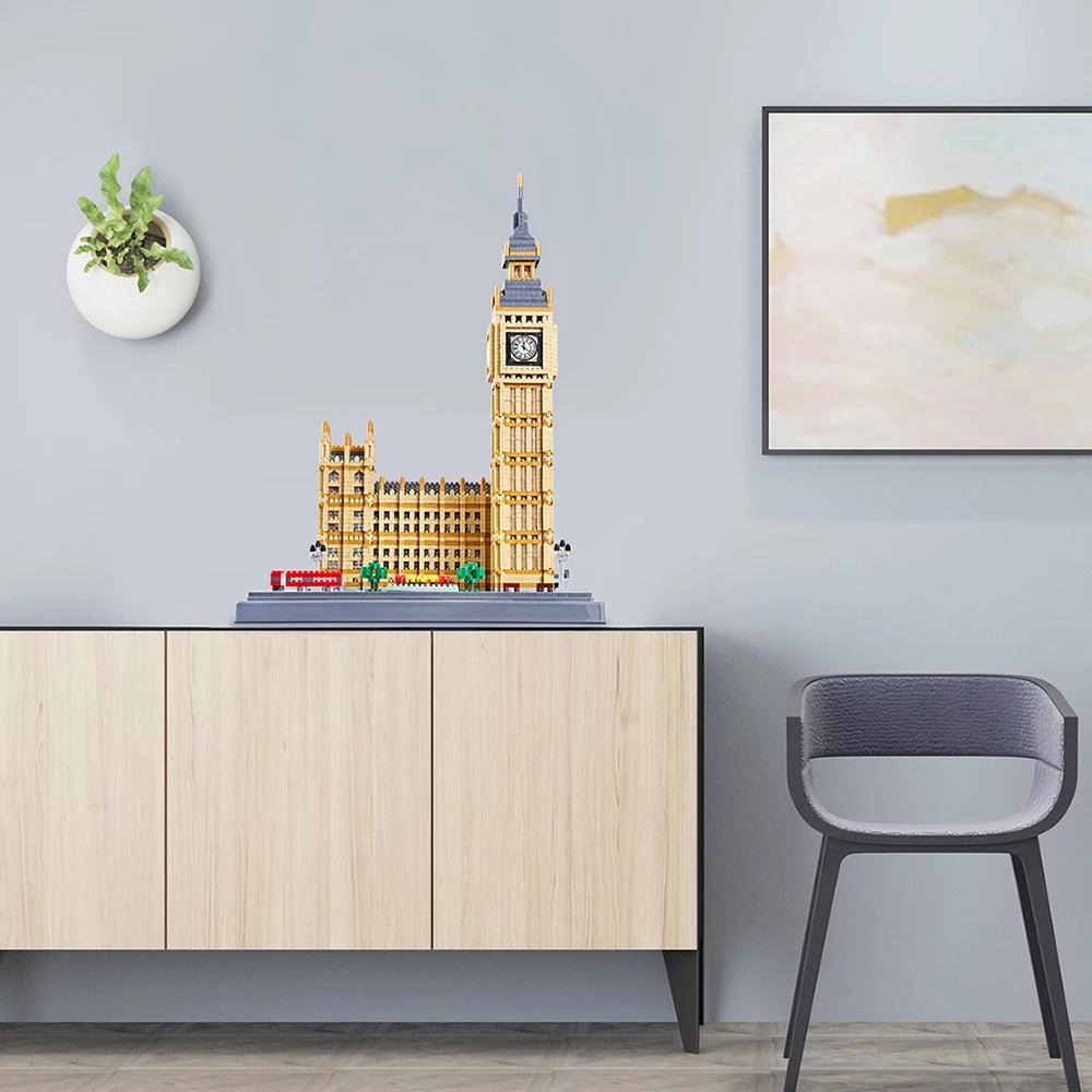 6473pcs London Big Ben Architecture Blocks World's Famous Difficult Assembly
