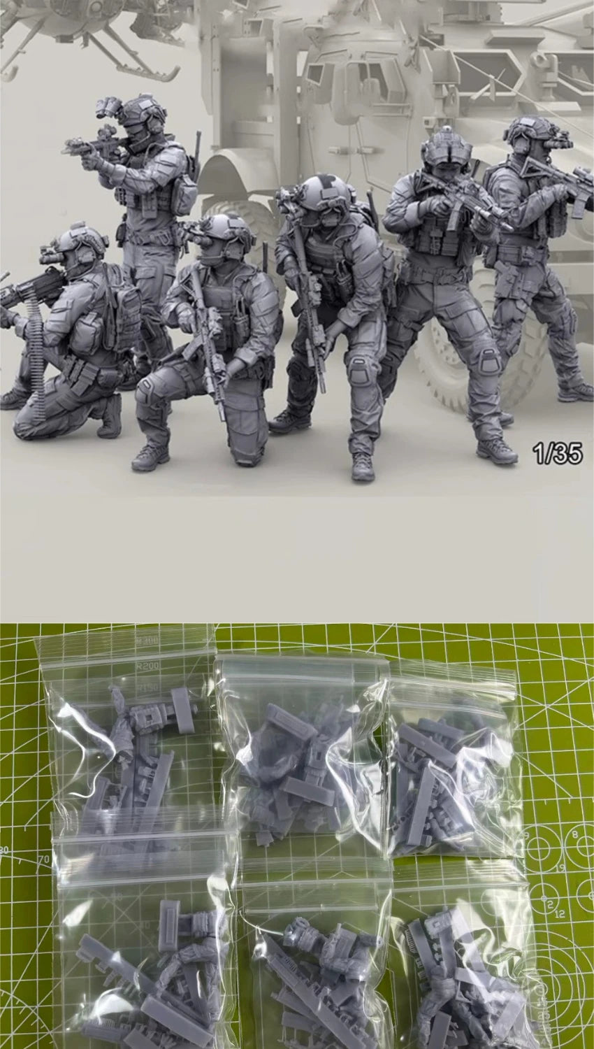1: 35 Die Casting Resin Model GK Modern Special Forces Soldiers Unpainted (Assembly Required)