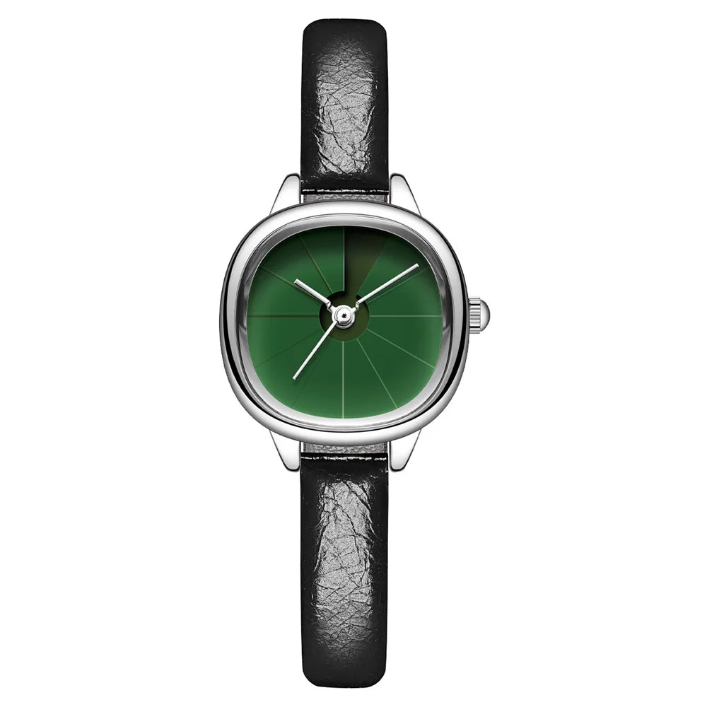 GEDI Vintage Watch Woman Fashion Microfiber Leather Strap Quartz Watches Waterproof Elegant Temperament Niche Women Gifts