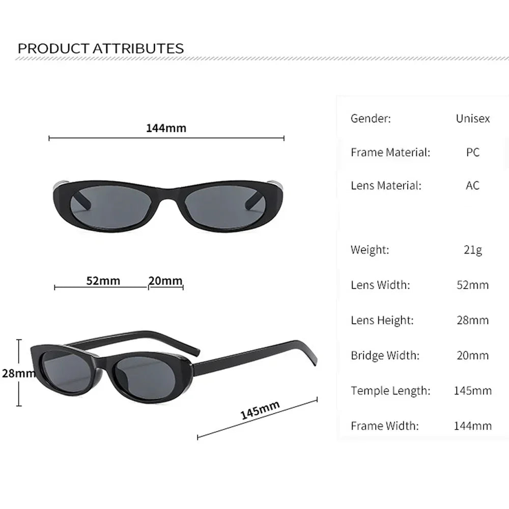 JNPCXI Small Rectangle Oval Sunglasses Women Vintage Brand Designer Shades UV400 Men Trending Punk Sun Glasses