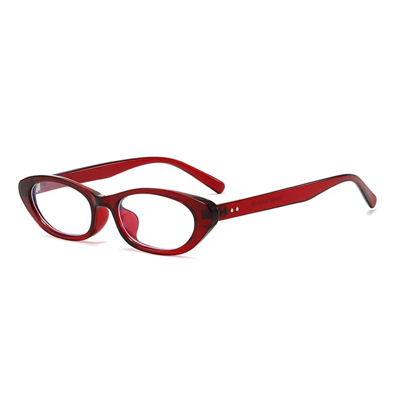 JNPCXI New Ins Popular Fashion Small Oval Sunglasses Women Retro Rivets Punk Cat Eye Candy Color Men Trending Sun Glasses