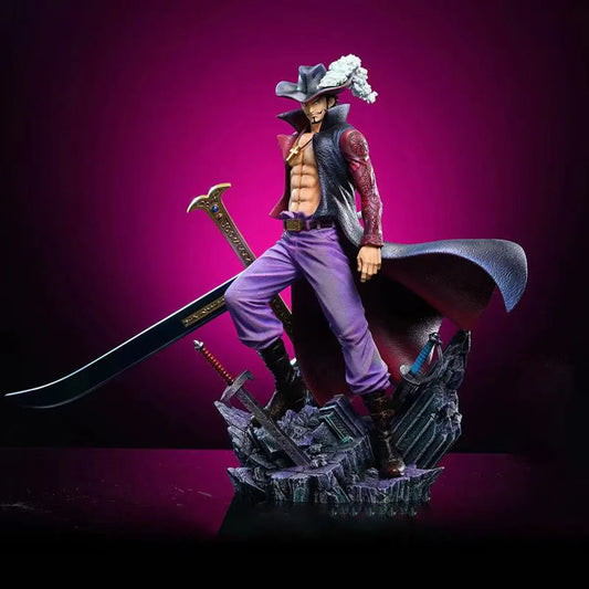 28CM 11inch ONE PIECE Eagle eye Dracule Mihawk Anime Figure Top War PVC Model