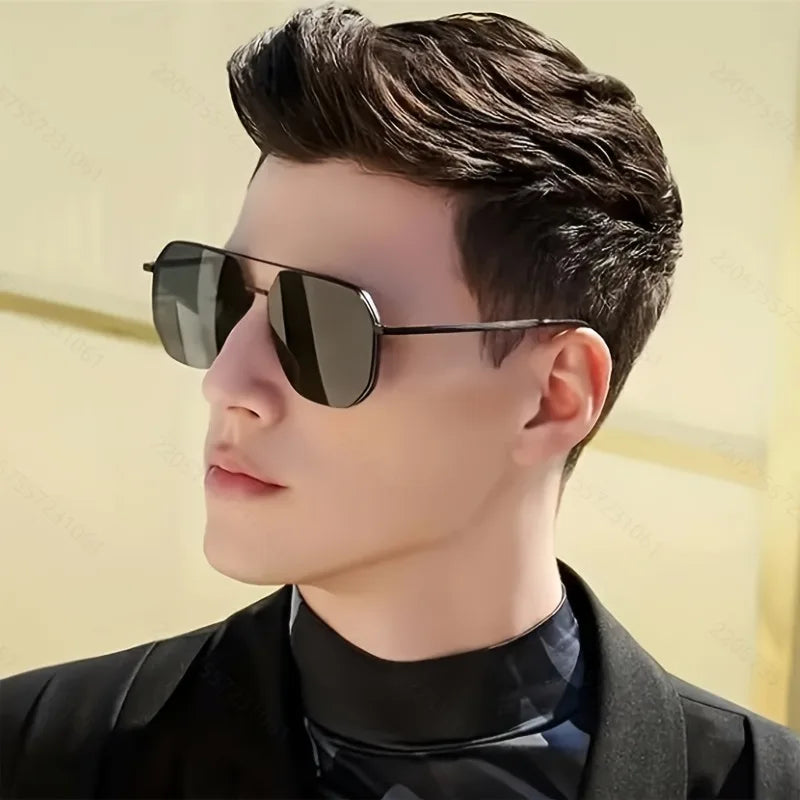 Men's Personalized Polarized Sunglasses UV Resistant Square Sunglasses for Driving