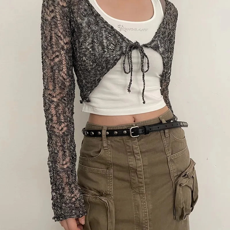 Women's American Vintage Belt 2025 New Casual Rivet Thin Leather Belt Punk Style Metal Rock Unique Versatile