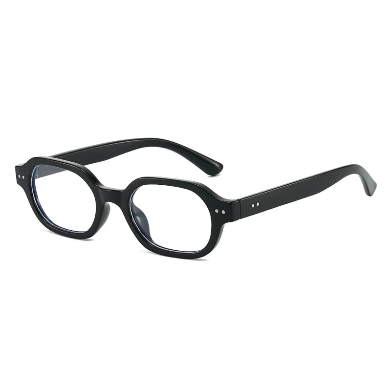 JNPCXI Vintage Rivets Square Sunglasses Women Fashion Clear Tea Tea Gradient Shades UV400 Men Trending Punk Sun Glasses