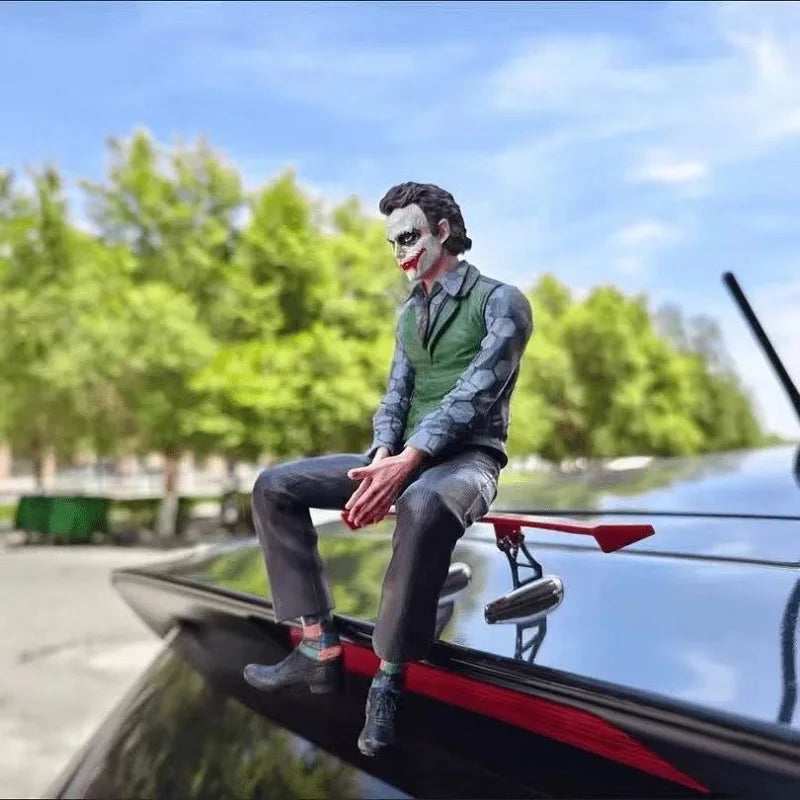 Car Roof Decoration Joker Heath Ledger Sitting Posture Figures Car Doll Tail
