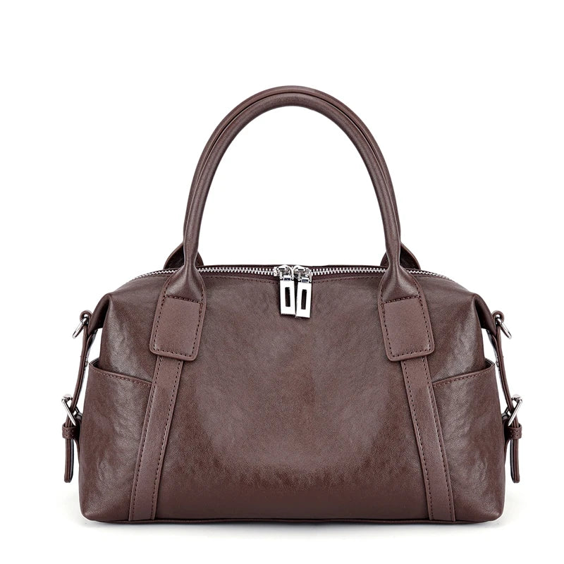2026 New Women's Fashion Genuine Leather Handbag Female Large Capaci Luxury Designer Boston Totes Bag Shoulder Crossbody Bag