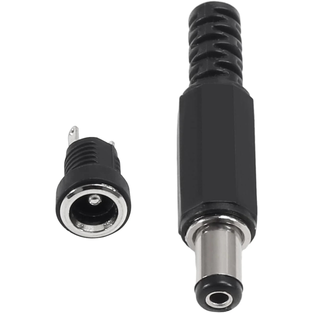 20Pairs 5.5x2.1mm DC Power Supply Male Plug + Female Jack Panel Mount Solder Wire Connector 5.5 * 2.1mm DC Plug Socket Connector