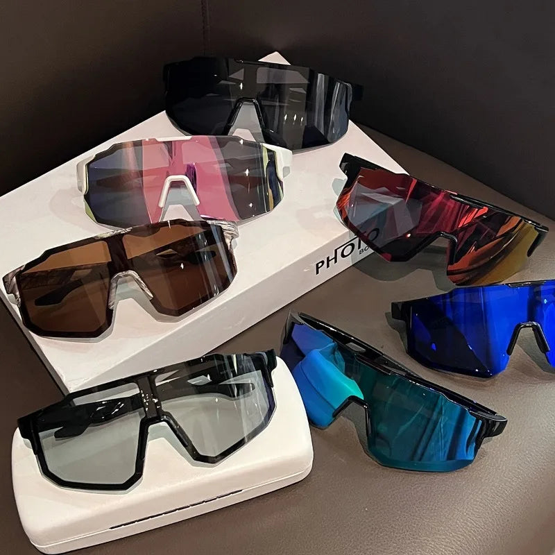 2PCS Cycling Glasses Sunglasses for Men Women Cycling Sun Glasses Goggles Outdoor Sport Sunglasses