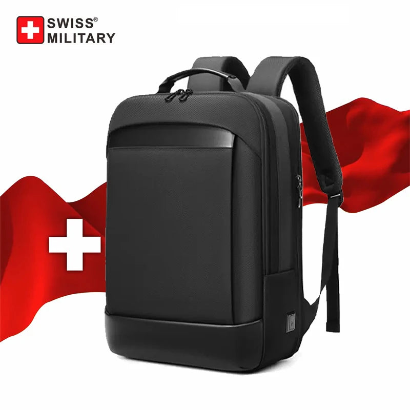 SWISS MILITARY Waterproof Business USB School Backpack 15.6 Inch Laptop Backpack