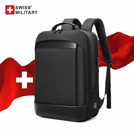 SWISS MILITARY Waterproof Business USB School Backpack 15.6 Inch Laptop Backpack