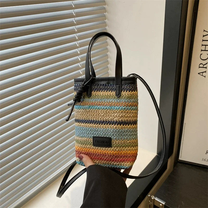 Women Leather Small Crossbody Bag Candy Color Phone Bag Lightweight Shoulder Bag