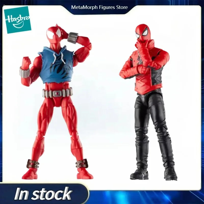 Original Hasbro Marvel Legends Series Retro Spider-shot Scarlet Last Stand Spiderman Action Figure Toys Model Ornaments