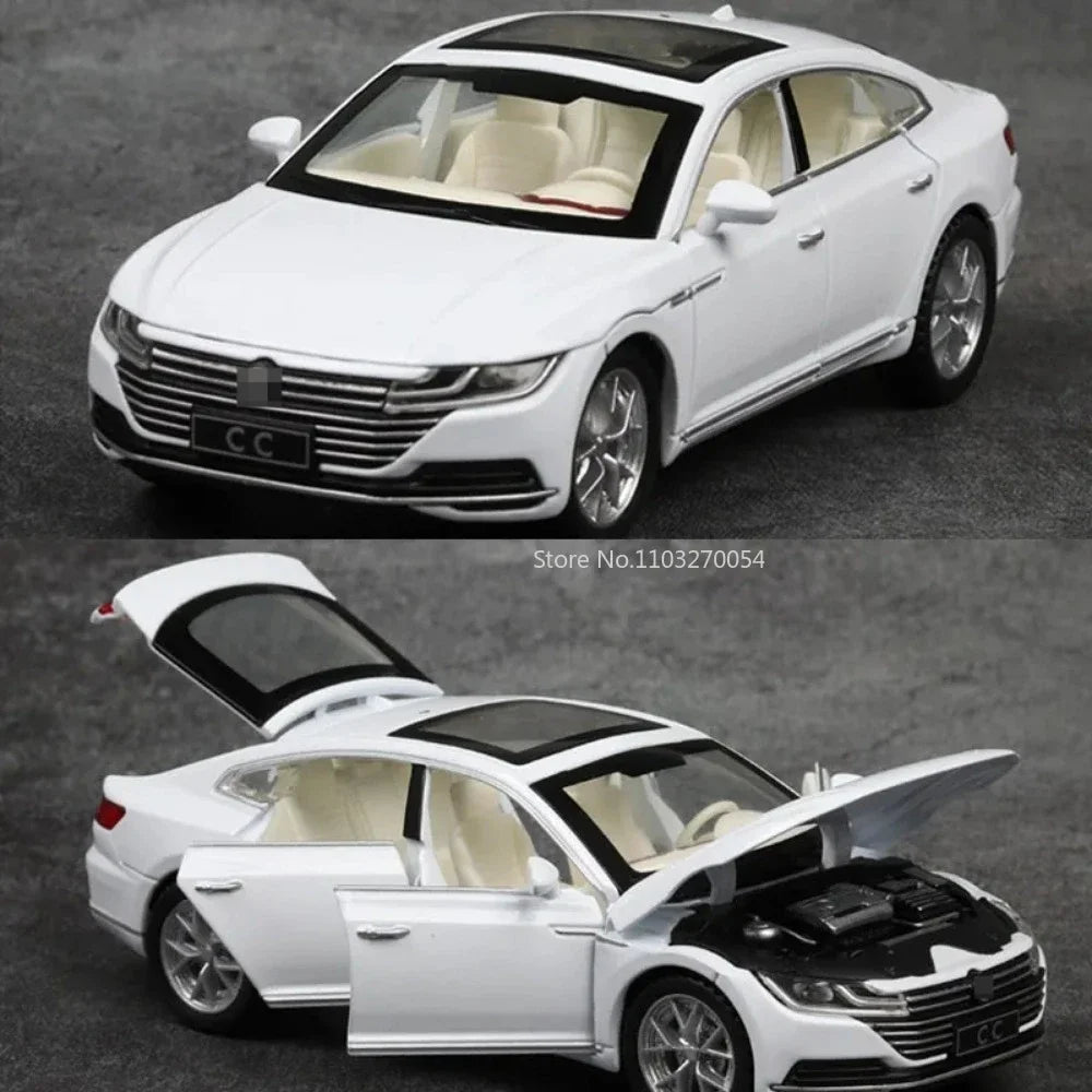 1/32 CC Alloy Car Model Toy With Sound Light Pull Back Function Simulation Diecast Vehicles Series Ornaments For Child Boys Toys