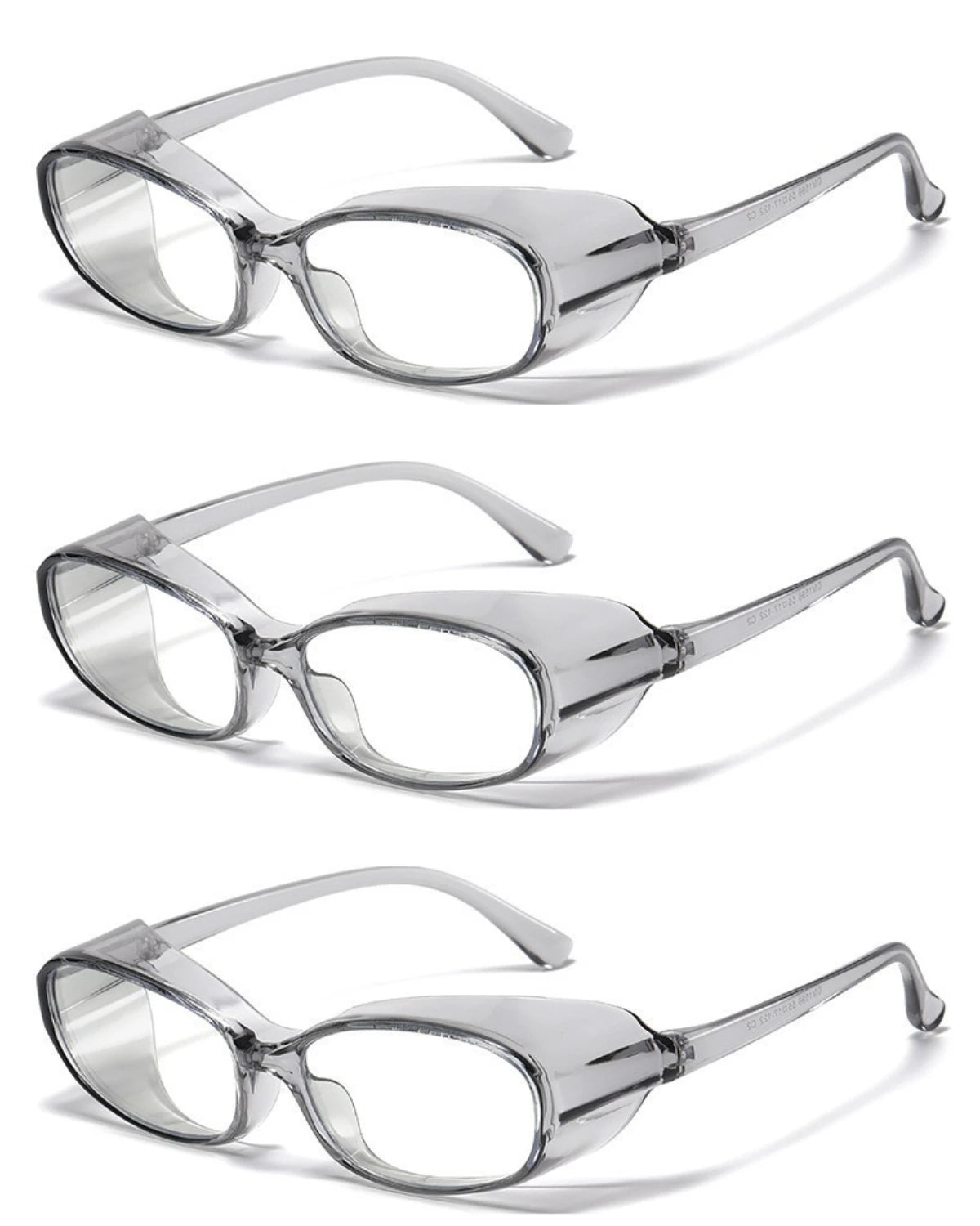 3PCS Work Safety Goggles Anti-Splash Wind Dust Proof Protective Glasses Optical Lens Frame For Research Cycling Eyes Protector