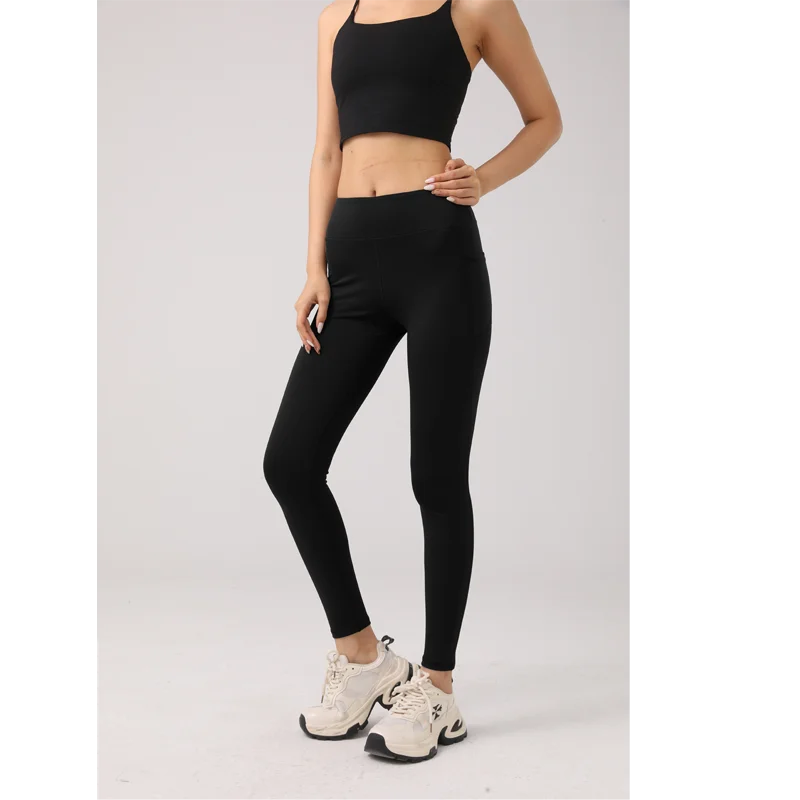 Waist Yoga Pants with Pockets, Leggings for Women Tummy Control Compression Workout Leggings for Women