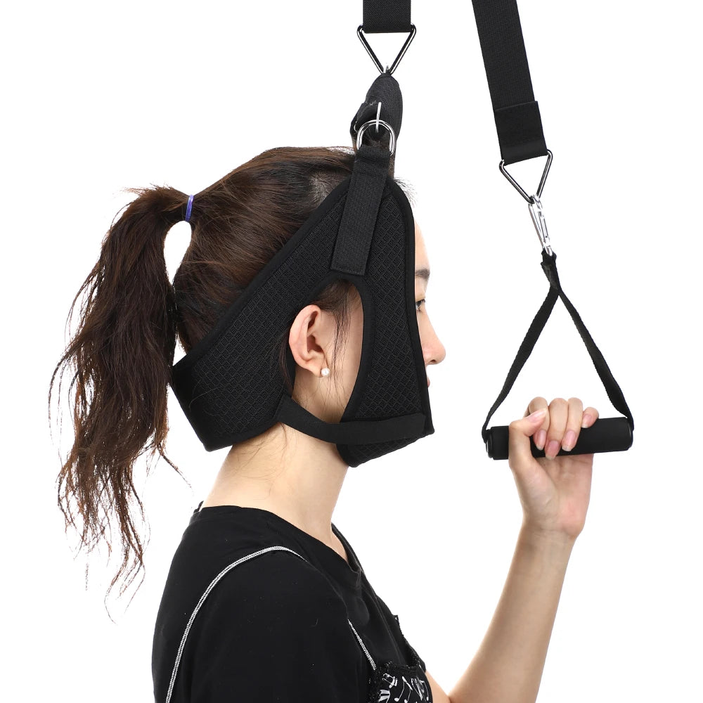 Hanging Chiropractic Tools Neck Harness Neck Stretcher Hanging Cervical Traction Device Adjustable Neck Orthosis Stretching Belt