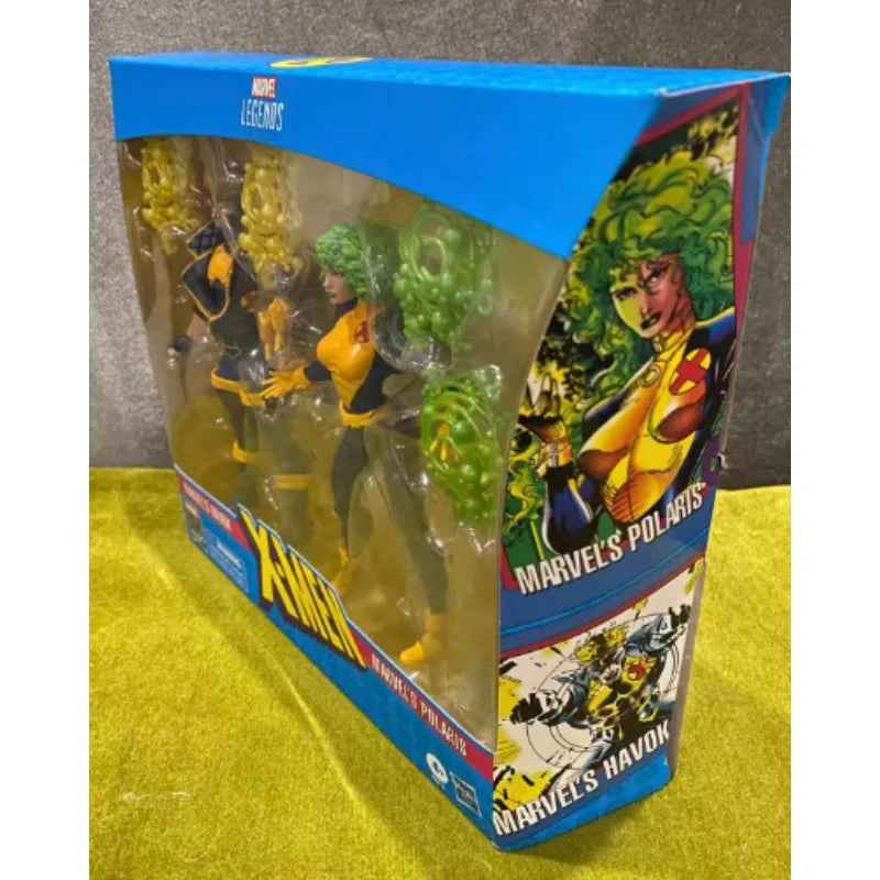 Original Hasbro Marvel Legends Series X-MAN HAVOK & POLARIS Anime Figure Toy Model Collection