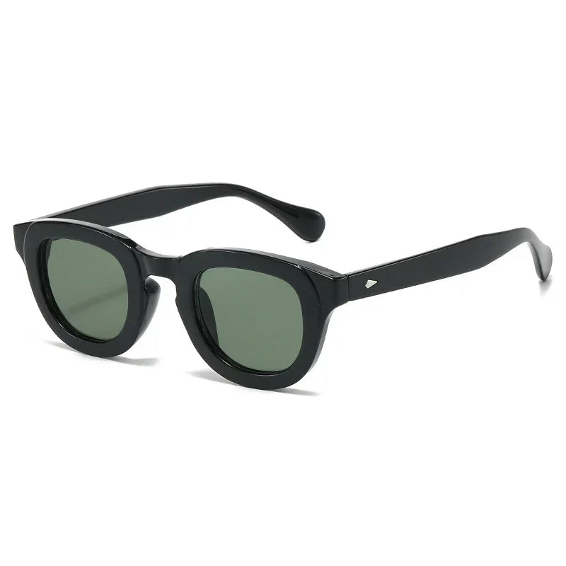 JNPCXI New Oval Candy Color Gradient Lens UV400 Sunglasses Women Men Eyewear Men Trending Sun Glasses Rivets Decoration