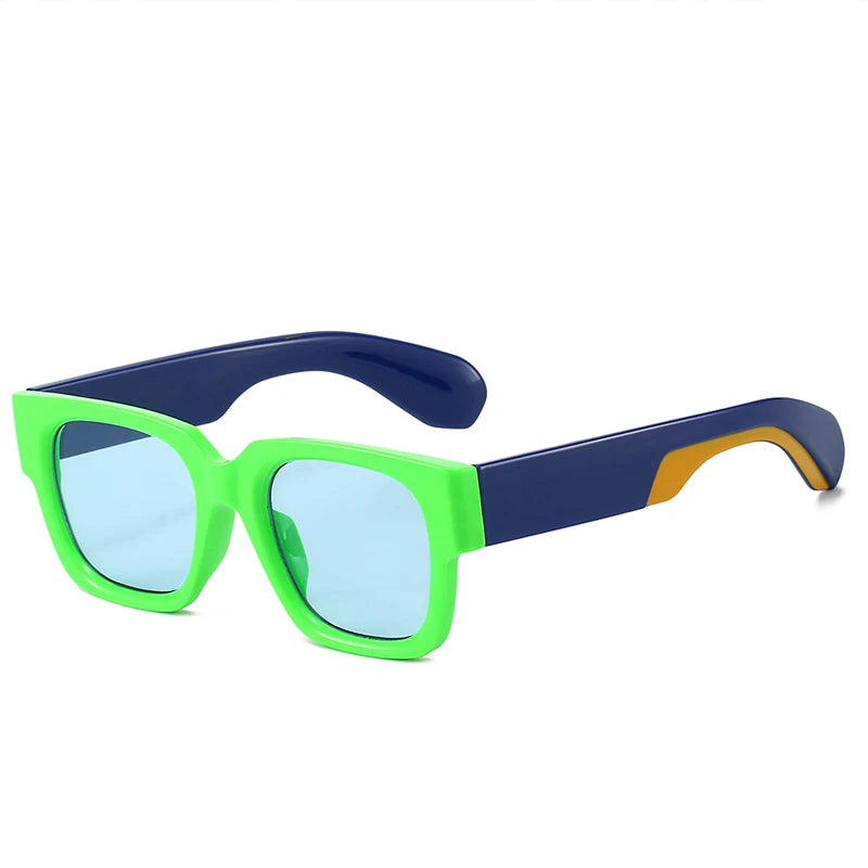 JNPCXI New Square Sunglasses Women Fashion Shades UV400 Men Luxury Gradient Yellow Green Male Female Sun Glasses