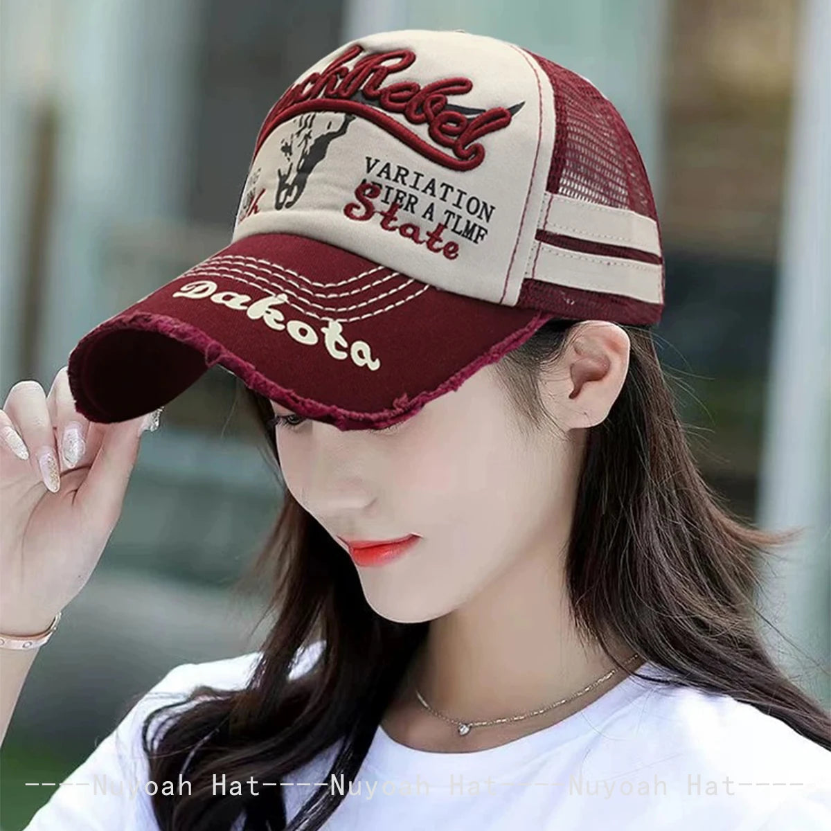 New Unisex Mesh Letter Embroidery Baseball Hats Sunshade American Style Breathable Trucker Cap Versatile Personal Fashion Street