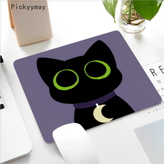 Funny Black Cat Mouse pad PC Desk Mat Table Big Mouse Pad PC Non-slip Rug z17