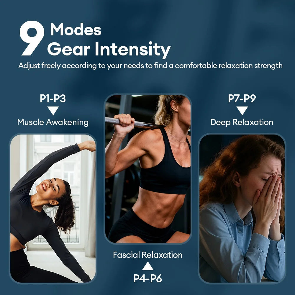66-Heads Fascia Gun High-Frequency Vibration Body Massage Gun Back and Waist Massager Neck Shoulder Massager Muscle masajeador