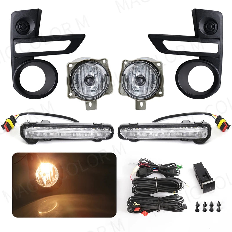 DLAA Led Fog Lamps For Toyota Raize 2020 2021 2022 Daytime Running Light DRL Halogen Front Auto Driving Daylight Car Accessories