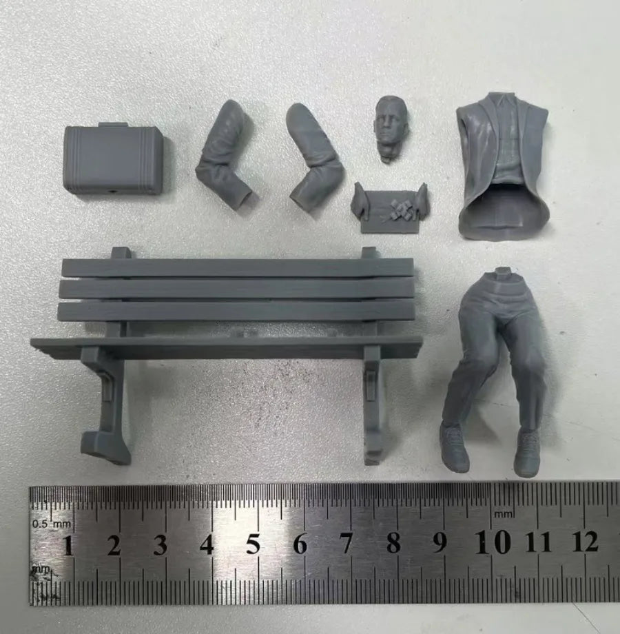 1/24 Scale Forrest Gump Resin Figure Kit Classic Scene Unassembled Unpainted