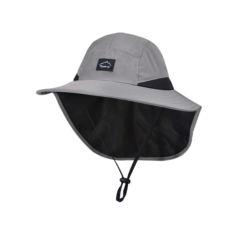 Xinbaoguan 100% polyester 9249 summer men's and women's large brimmed shawl fisherman hat quick drying breathable sunshade hat