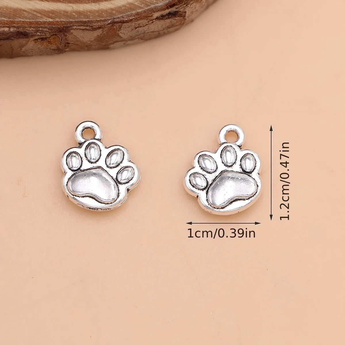 15pcs Paw Charms Dog Footprint Pendants for Jewelry Making DIY Handmade Necklace Bracelet Earrings Key Chain Accessories