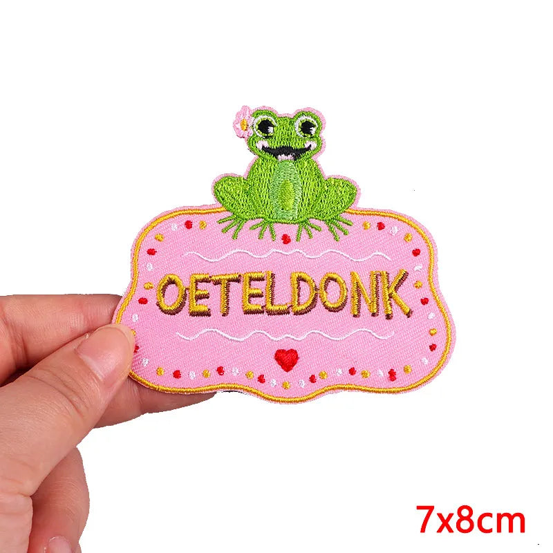 Netherland Oeteldonk Emblem Embroidery Patch Iron On Patches For Clothes DIY Star Heart Carnival For Netherland Embroidery Patch
