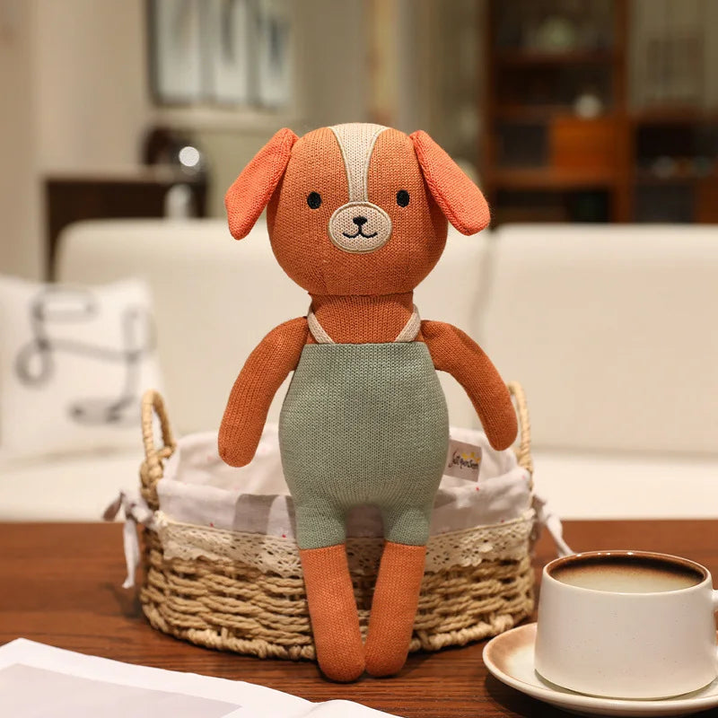 1pc 30cm Cute Rabbit Wear Cloth With Dress Plush Toy Stuffed Soft Animal Dolls Panda Cat Dog For Baby Birthday Gift