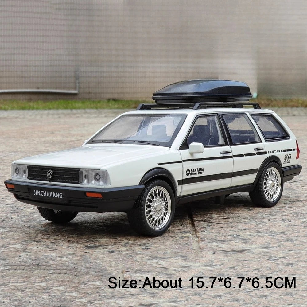 1:32 RS6 Santana Wagon Models Toys Diecast Alloy Car Doors Opened Sound Light Pull Back Miniature Vehices for Kids Festival Gift