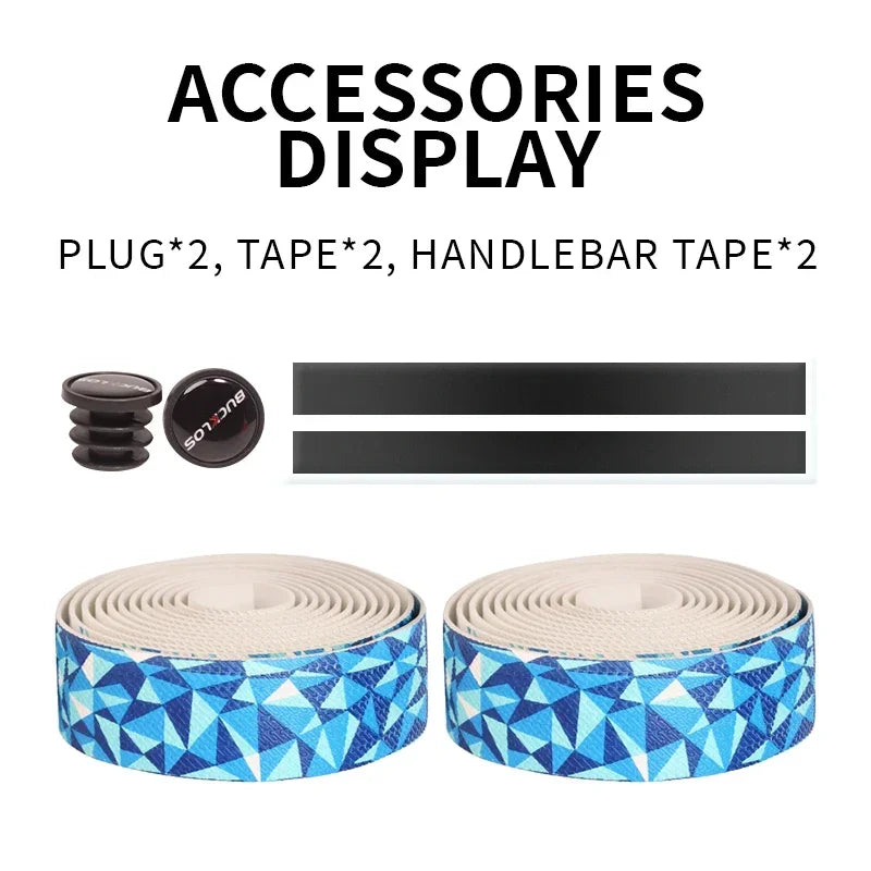 BUCKLOS Professional Handlebar Tape Gravel Road Bike Damping Wrap Belt Gradient Bicycle Non-slip Cycling Handle Bar Accessories