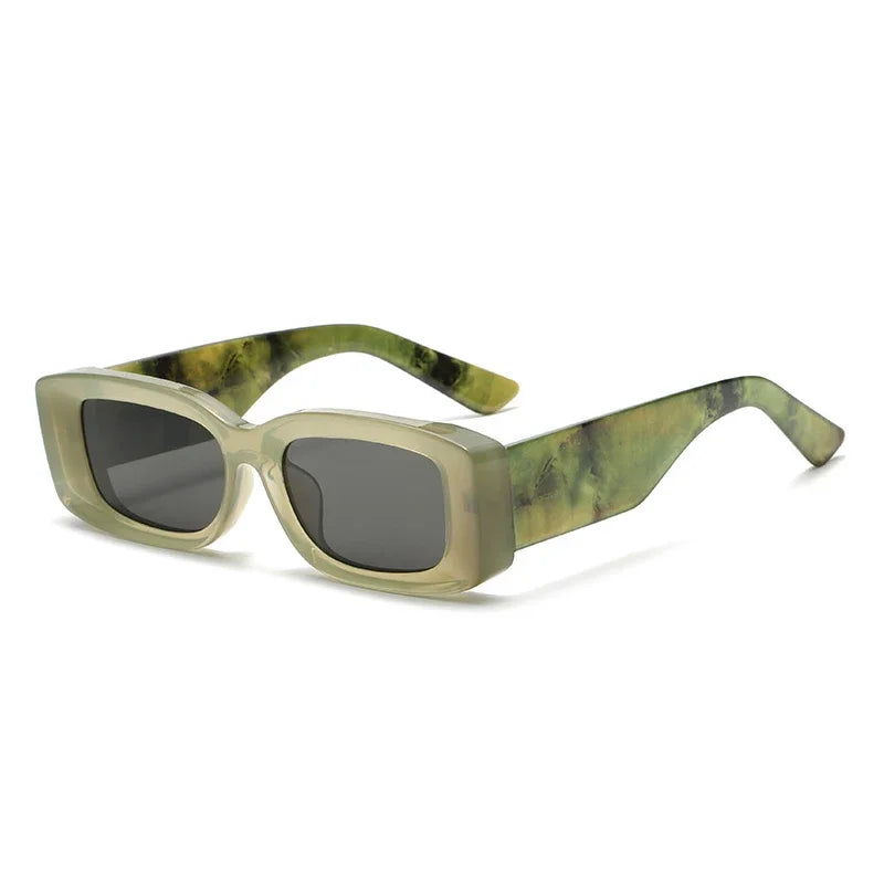 JNPCX Fashion Rectangle Jelly Color Women Sunglasses Retro Men Gradient Shades UV400 Sun Glasses