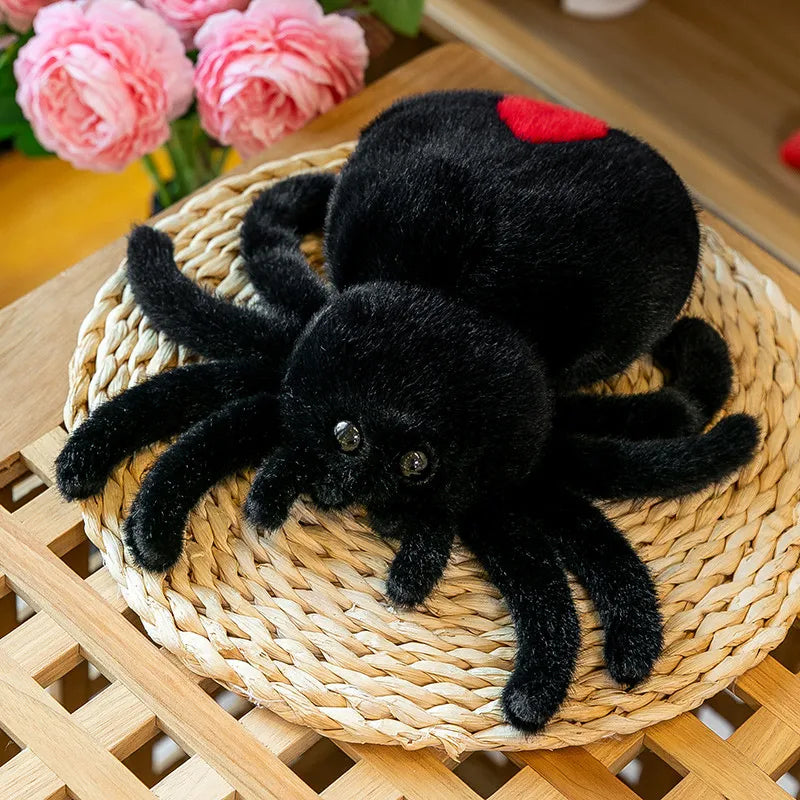 25cm Simulation Animals Realistic Color Spide Plush Toy Soft Stuffed Animal Cartoon Little Spider  Plushi Doll for Kid Xmas Gift