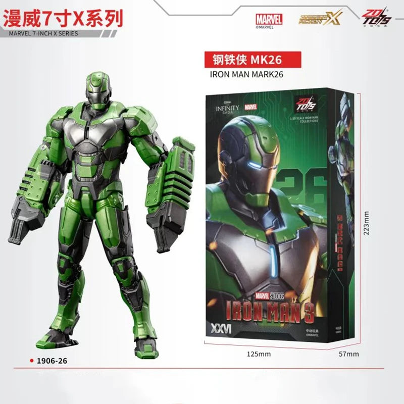 ZD Toys Iron Man Action Figure Red Snapper Iron Man MK 24 MK 22 MK 47 Legends