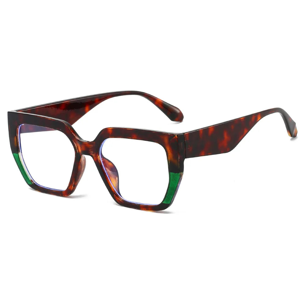 JNPCXI Ins Popular Fashion Square Sunglasses Women Retro Rivets Men Trending Leopard Green Sun Glasses Shades UV400