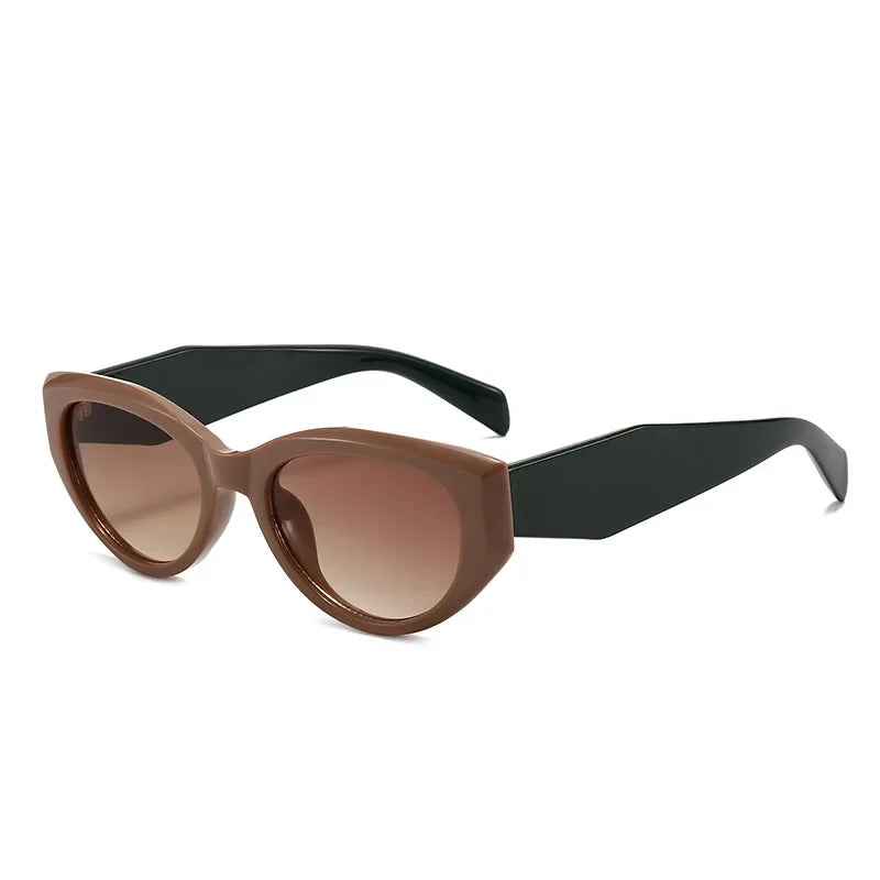 JNPCXI Retro Cat Eye Women Sunglasses Fashion Green Candy Color Shades UV400 Men Trending Rivets Punk Sun Glasses