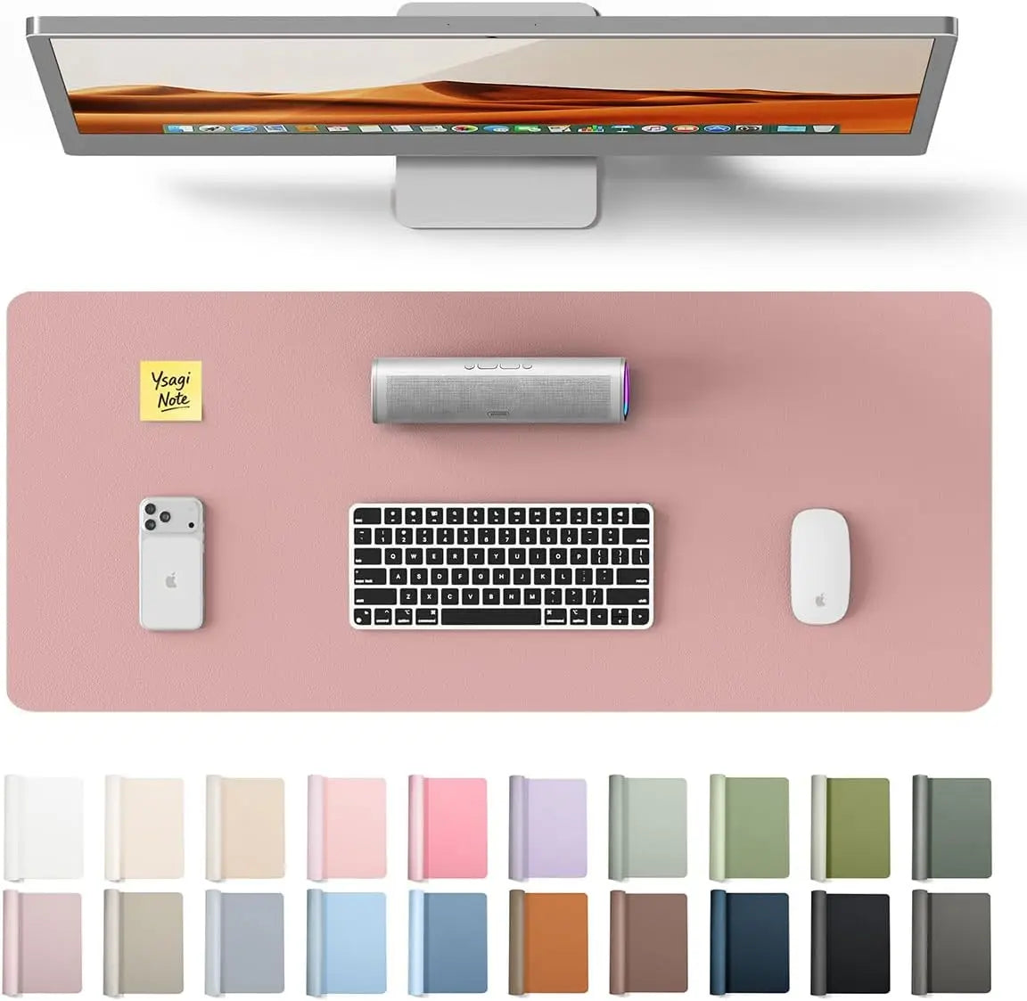 Leather Office Desk Pad Protector,Large Mouse Pad,Non-Slip,PU Leather,Laptop Desk Blotter,Waterproof Writing Pad for Office/Home